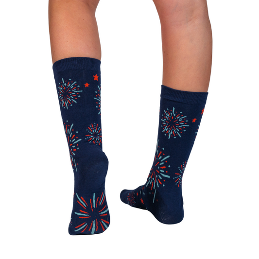 Party in the USA Firework Crew Socks
