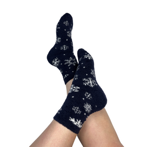 Cozy Snowflake Fuzzy Socks