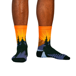 Mountain View Sunrise Crew Socks