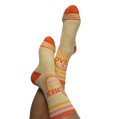 Teacher Mode All Day Athletic Crew Socks