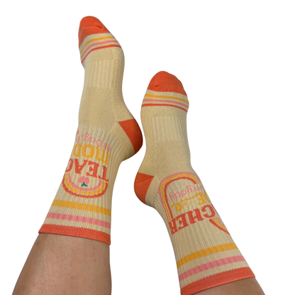Teacher Mode All Day Athletic Crew Socks