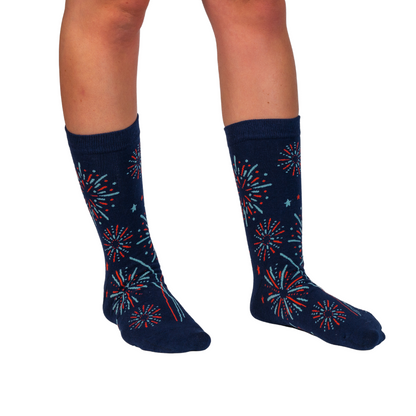 Party in the USA Firework Crew Socks