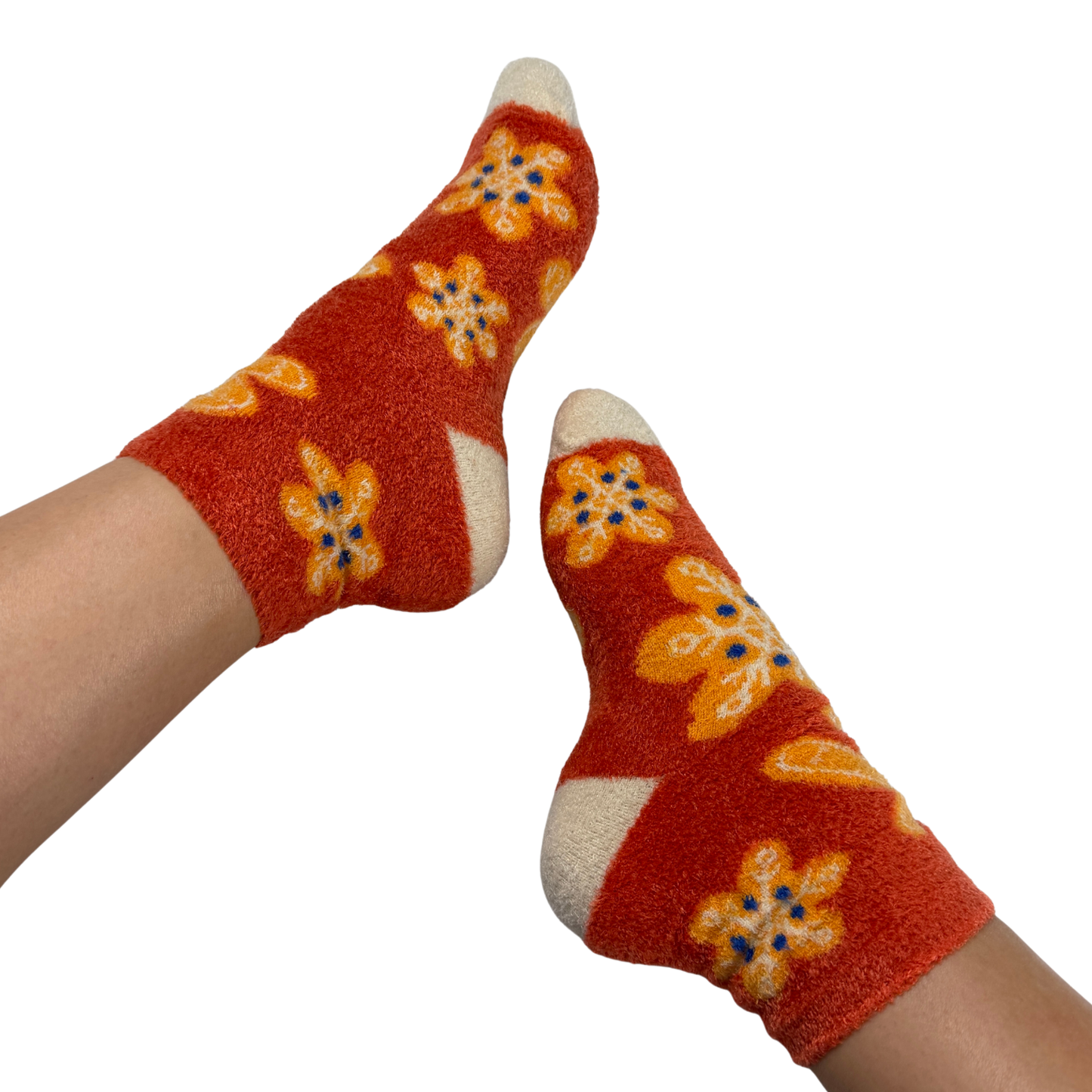 Fuzzy Gingerbread Dreams Socks