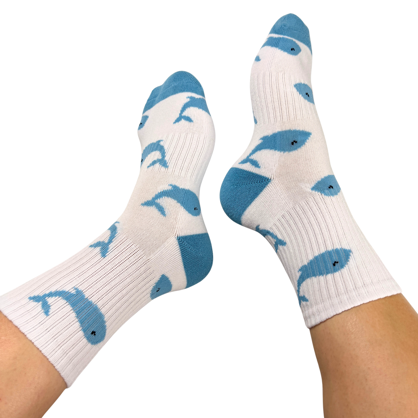 Whale Lovers Athletic Half Crew Socks