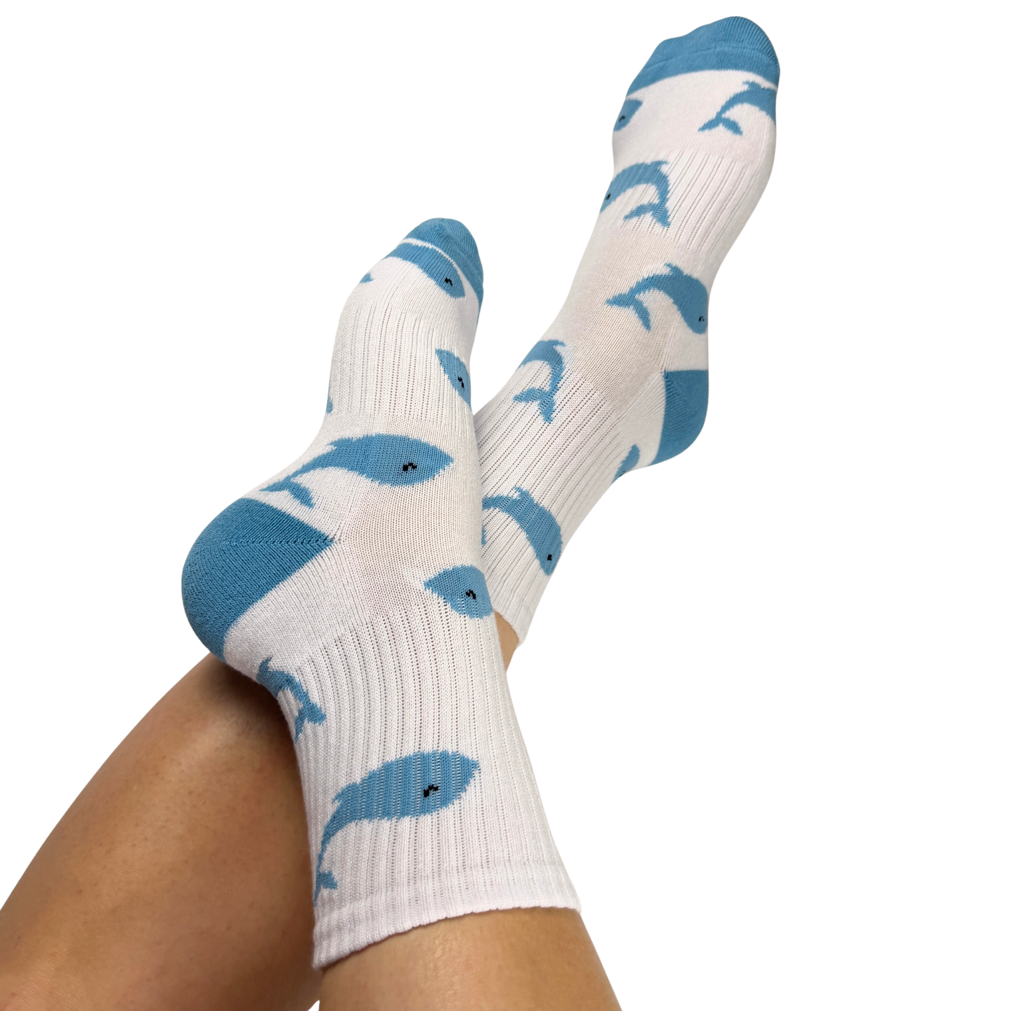 Whale Lovers Athletic Half Crew Socks