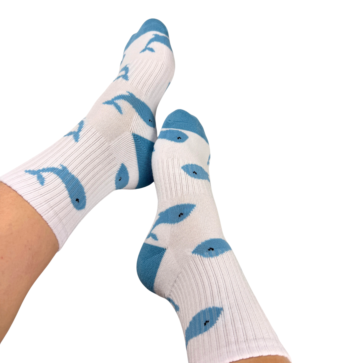 Whale Lovers Athletic Half Crew Socks