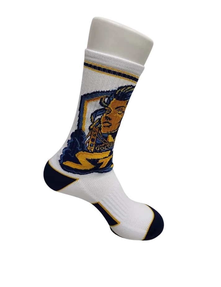 Golden State Storm White Athletic Crew Socks