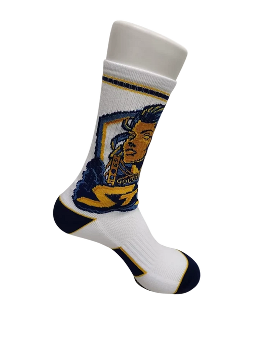 Golden State Storm White Athletic Crew Socks