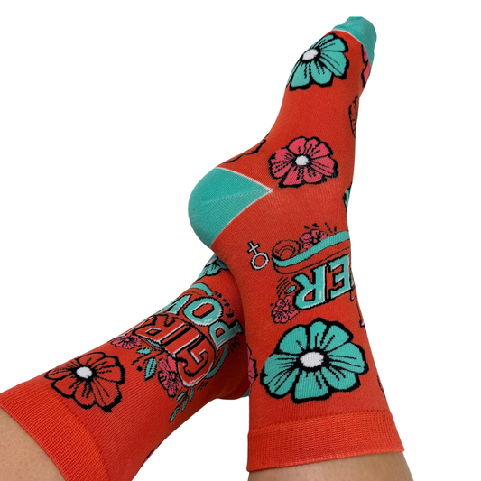 Girl Power Bloom Crew Socks