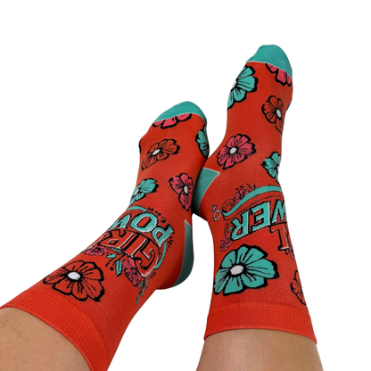 Girl Power Bloom Crew Socks
