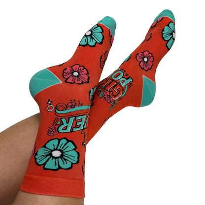Girl Power Bloom Crew Socks