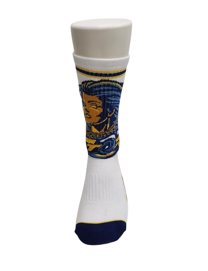 Golden State Storm White Athletic Crew Socks