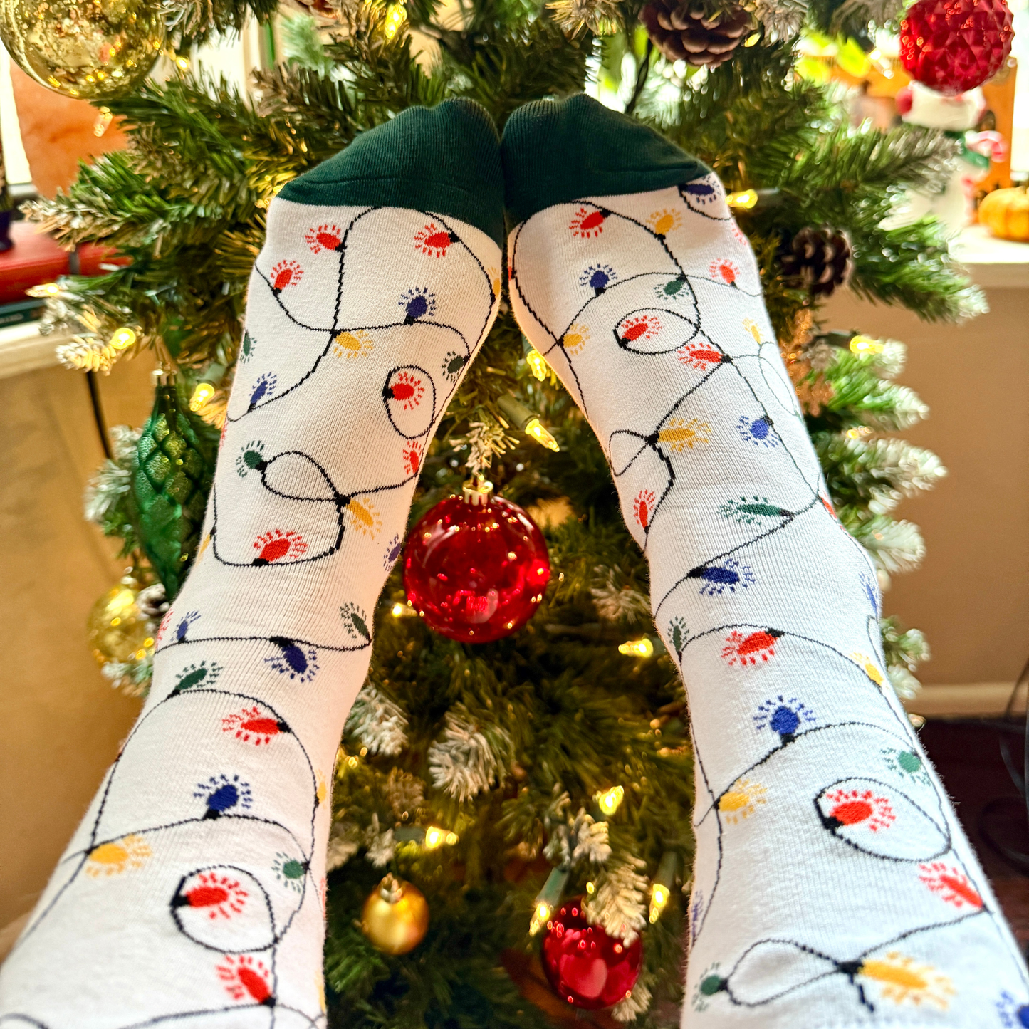 Holiday Lights Celebration Crew Socks