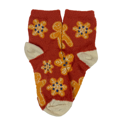 Fuzzy Gingerbread Dreams Socks
