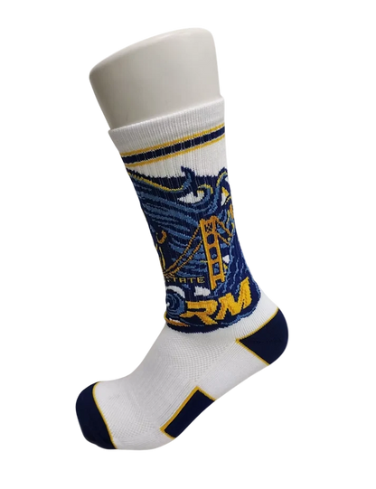 Golden State Storm White Athletic Crew Socks