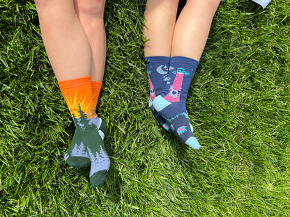 Mountain View Sunrise Crew Socks