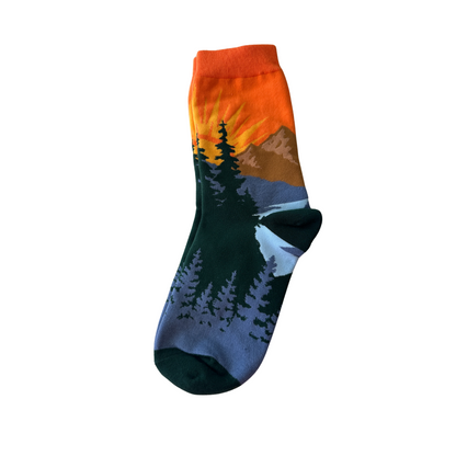 Mountain View Sunrise Crew Socks
