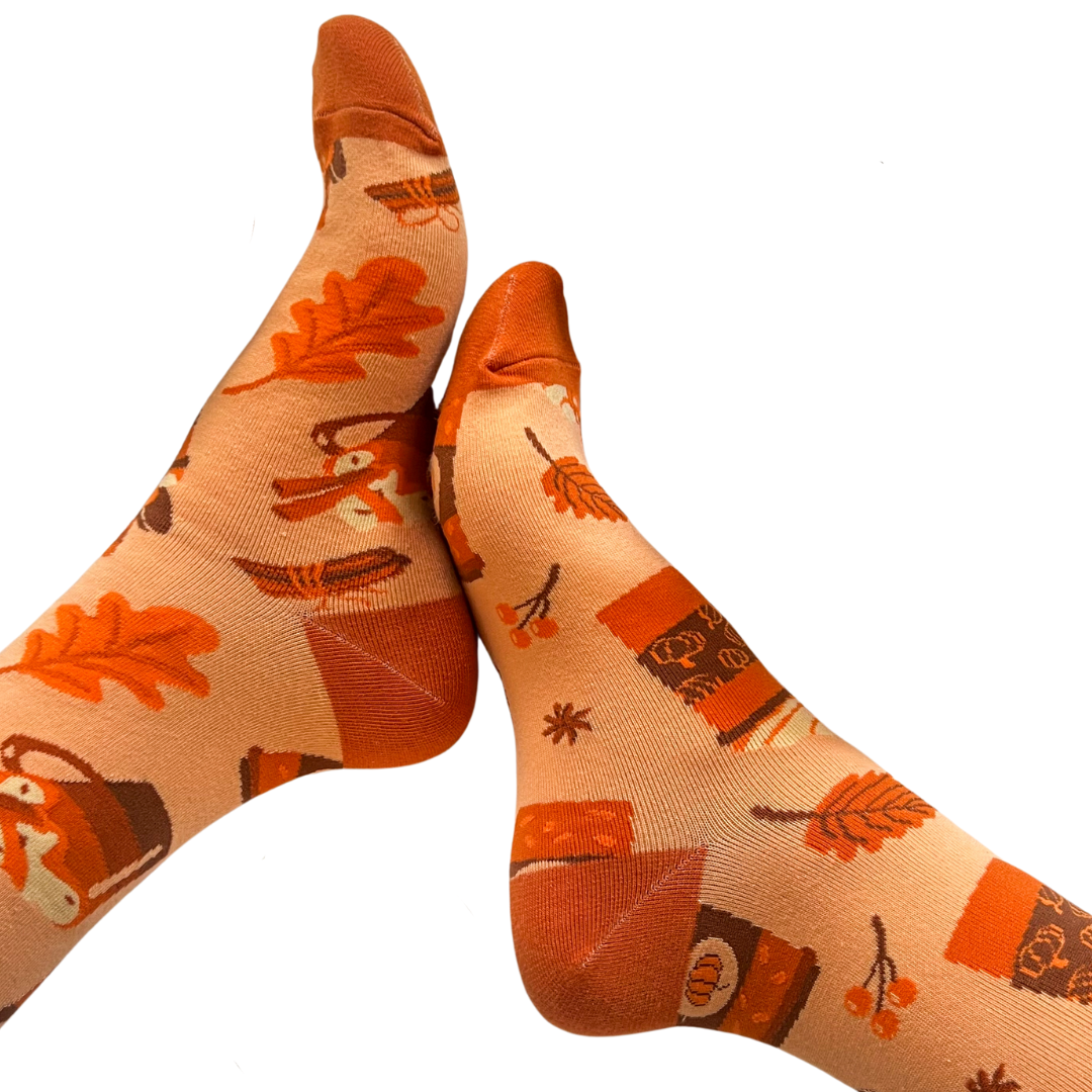 Pumpkin Spice Fall Socks