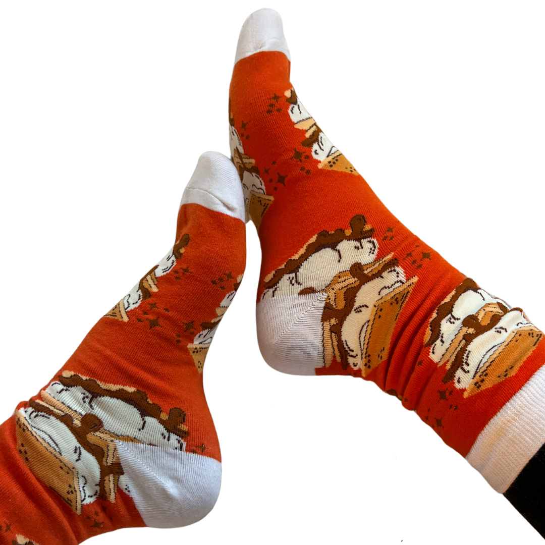 Smores Dress Socks by Spirit Sox USA Large: Sizes 8-12 Smores Dress Socks by Spirit Sox USA Large: Sizes 8-12