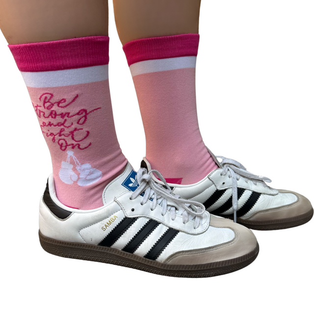 Pretty in Pink With a Purpose Crew Socks